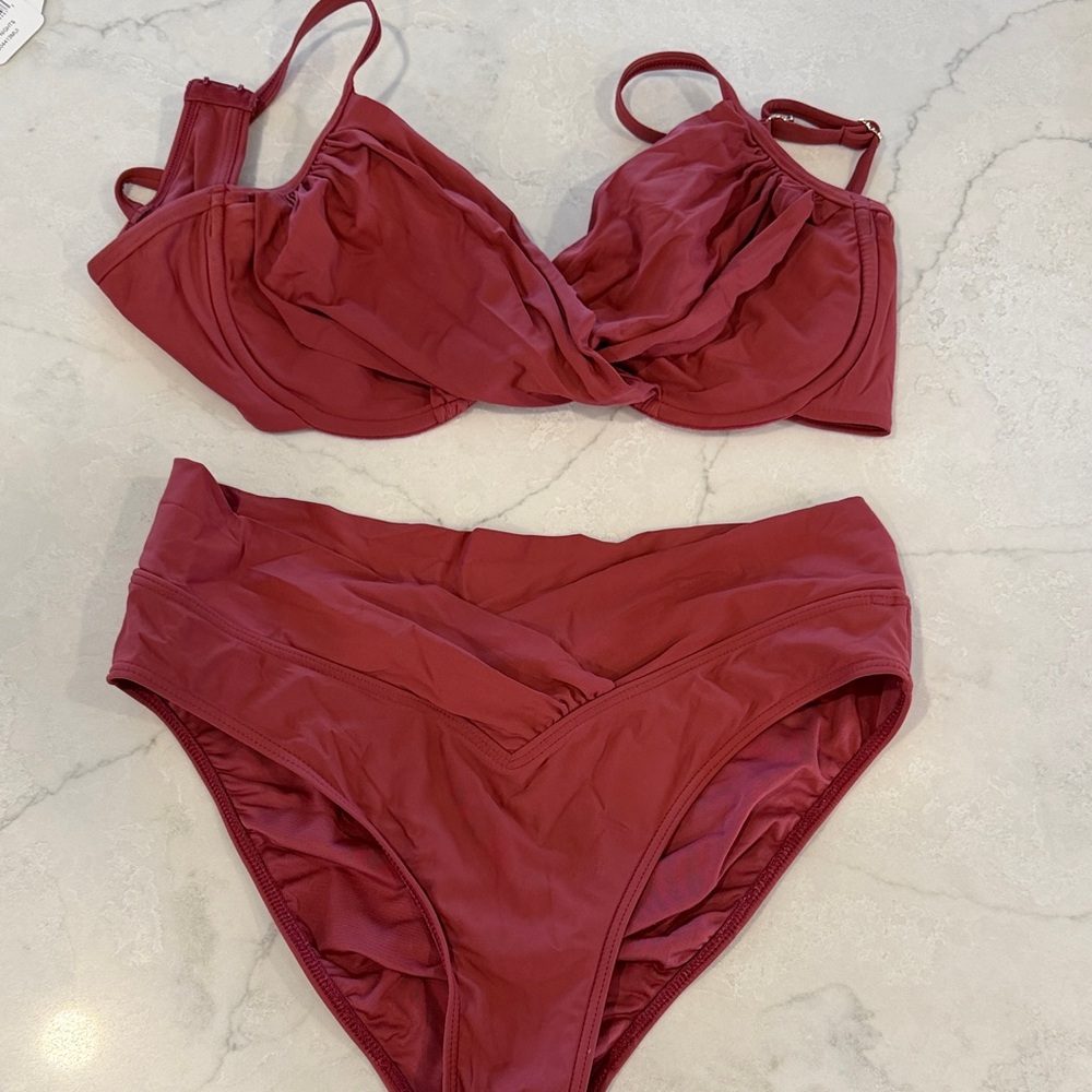 Elegant Red Bikini Set